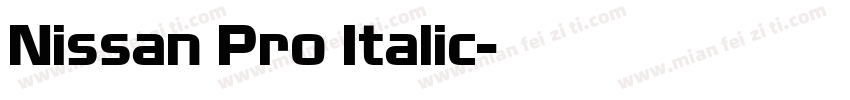Nissan Pro Italic字体转换